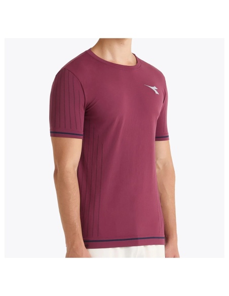 Diadora T-Shirt Stratouno Rosso Granata