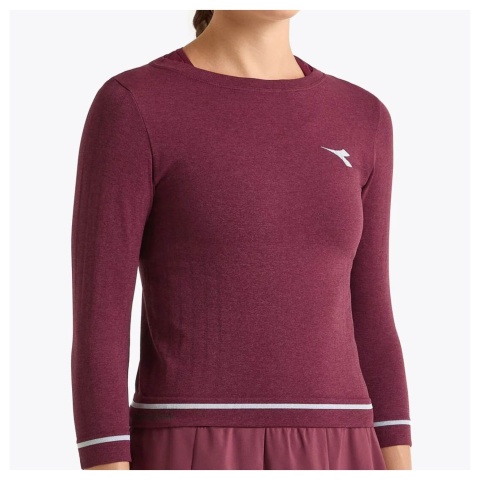 DIadora T-Shirt 3/4 Stratouno Rosso Granata