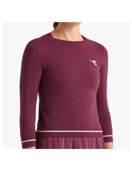 DIadora T-Shirt 3/4 Stratouno Rosso Granata