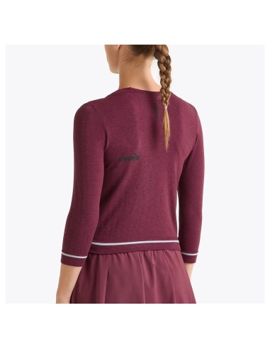 DIadora T-Shirt 3/4 Stratouno Rosso Granata