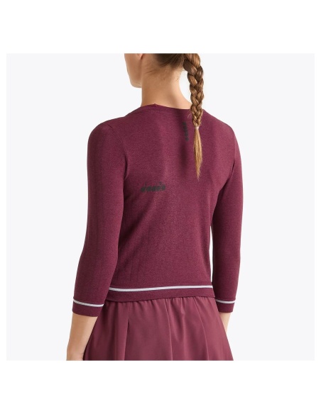 DIadora T-Shirt 3/4 Stratouno Rosso Granata