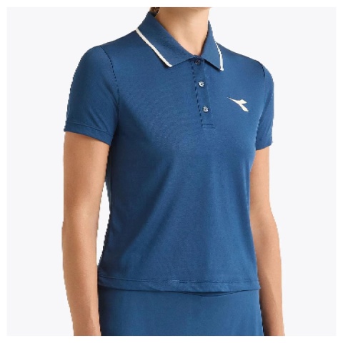 DIadora SS Polo Blu Gagliardetto