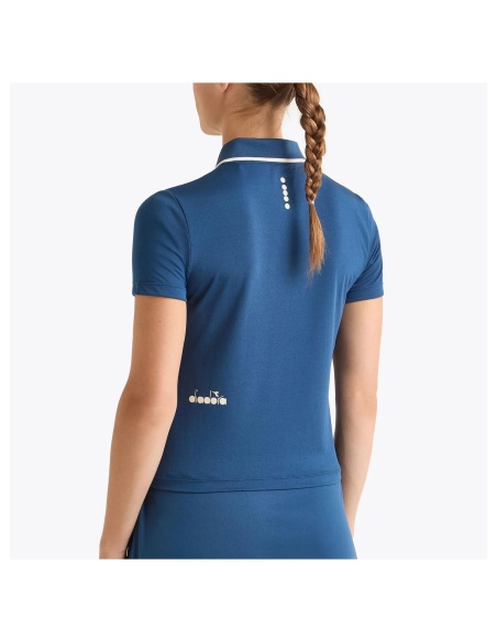 DIadora SS Polo Blu Gagliardetto