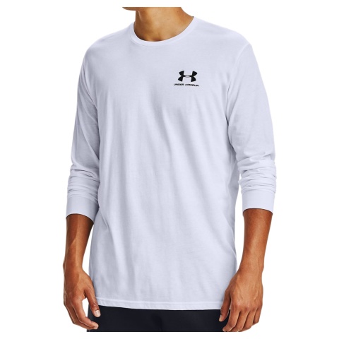 Under Armour LS Left Chest White