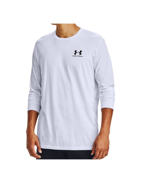 Under Armour LS Left Chest White