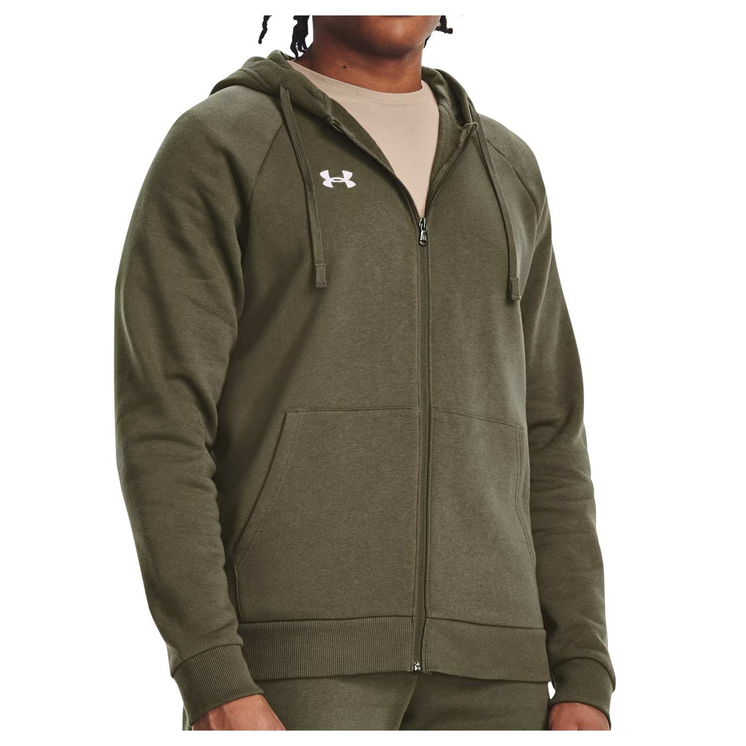 Under Armour Rival Fleece Hoodie Full Zip Marine Green
