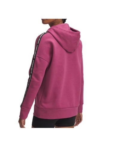 Under Armour Icon Fleece Taped Hoodie Fuchsia Dusk