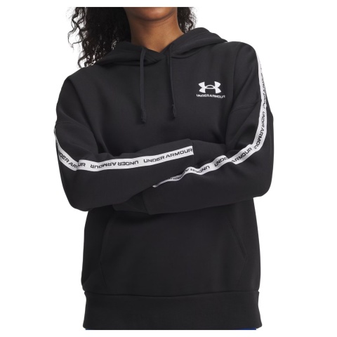 Under Armour Icon Fleece Taped Hoodie Black