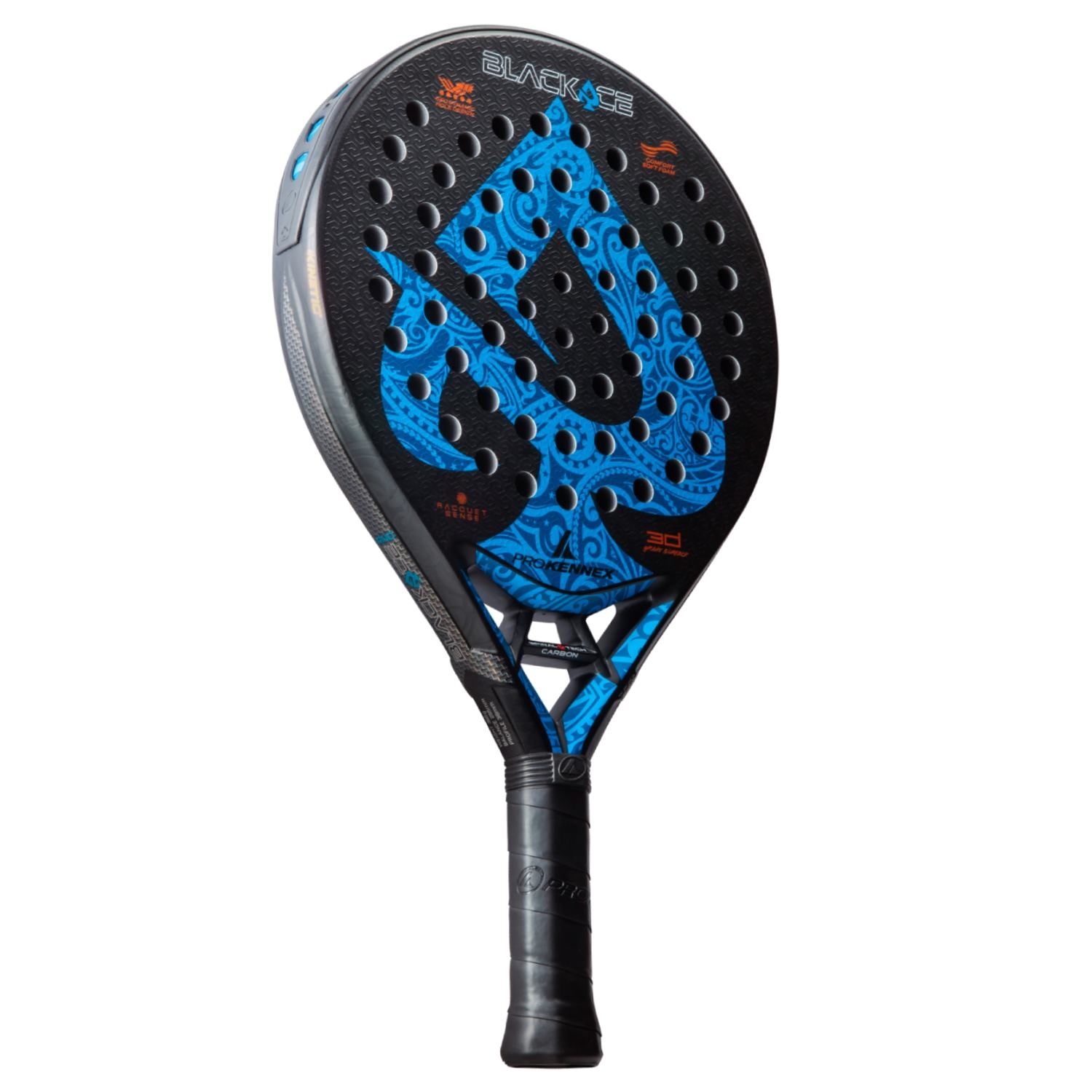 Pro Kennex Black Ace Round – Racchetta padel controllo per epicondilite