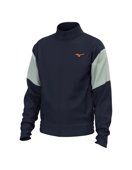 Mizuno Atahletics Hoodie Full Zip Baritone Blu