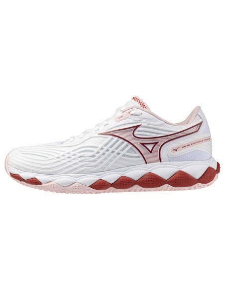 Mizuno Wave Enforce Tour 2 Clay White/Pinkesque/Barbados Cherry