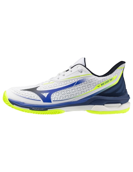 Mizuno Wave Exceed Tour 7 Clay White/Dazzling Blue/Light Yellow