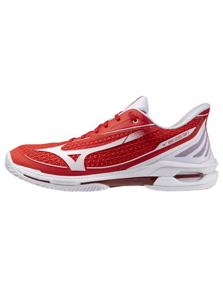 Mizuno Wave Exceed Tour 7 Clay Fiery Red/White/Sun Tomato