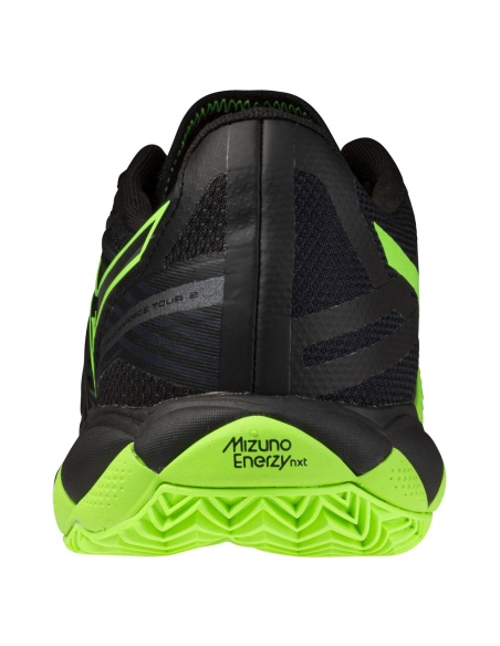 Mizuno Wave Enforce Tour 2 Padel Black/Foliage Green/Glowing Ap