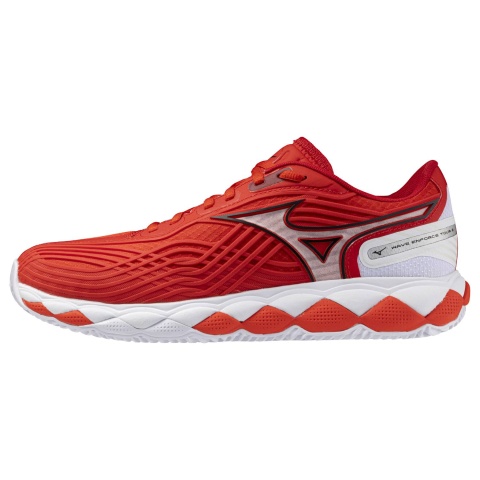Mizuno Wave Enforce Tour 2 Clay Fiery Red/White/Sun Tomato