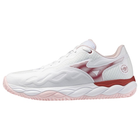 Mizuno Wave Enforce Court Clay White/Pinkesque/Barbados Cherry