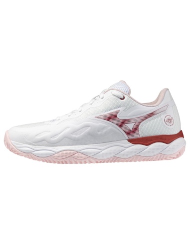Mizuno Wave Enforce Court Clay White/Pinkesque/Barbados Cherry