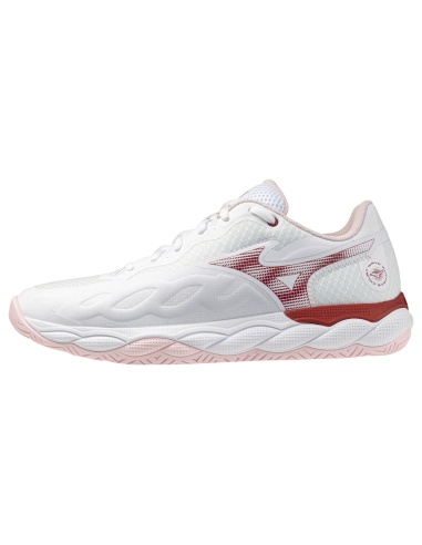 Mizuno Wave Enforce Court All Court White/Pinkesque/Barbados Cherry