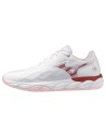 Mizuno Wave Enforce Court All Court White/Pinkesque/Barbados Cherry
