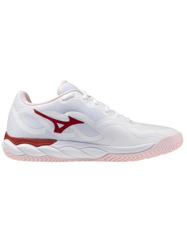 Mizuno Wave Enforce Court All Court White/Pinkesque/Barbados Cherry