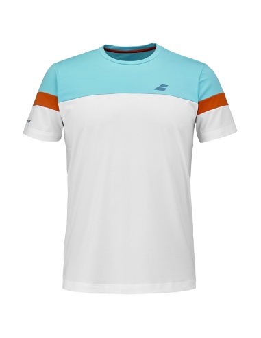 Babolat Play Crew Neck Tee Silidale Bianco