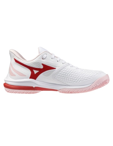 Mizuno Wave Exceed Tour 7 Clay White/Fiery Red/Pinkesque