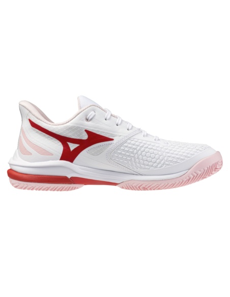 Mizuno Wave Exceed Tour 7 Clay White/Fiery Red/Pinkesque