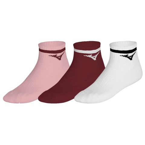 Mizuno DryLite Training Mid Socks Line White/Lava/Pinkesque (3 paia)