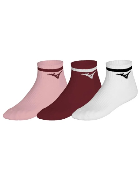 Mizuno DryLite Training Mid Socks Line White/Lava/Pinkesque (3 paia)