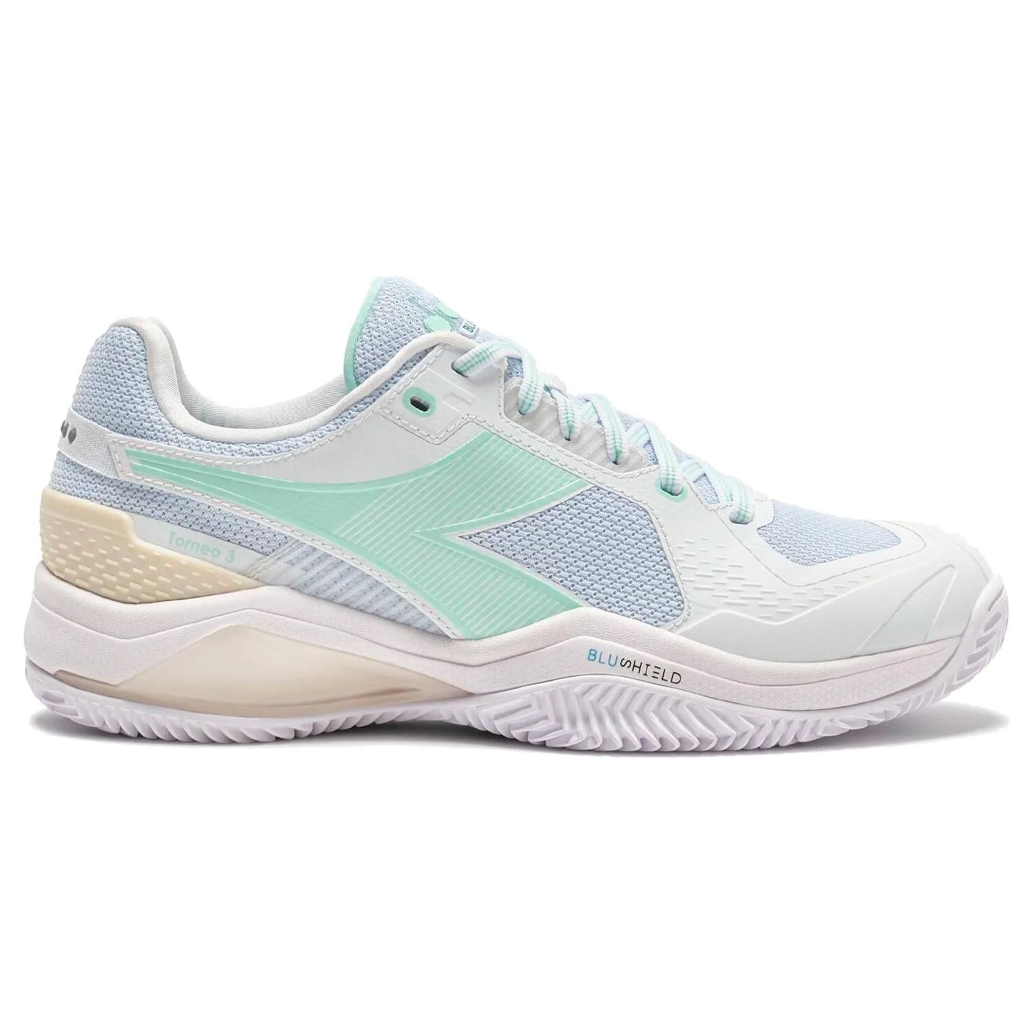 Diadora Blushiìeld Torneo 3 Clay Bianco/Verde Baia