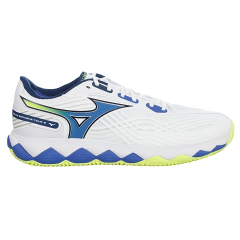 Mizuno Wave Enforce Tour 2 Clay White/Dazzling Blue/LightYellow