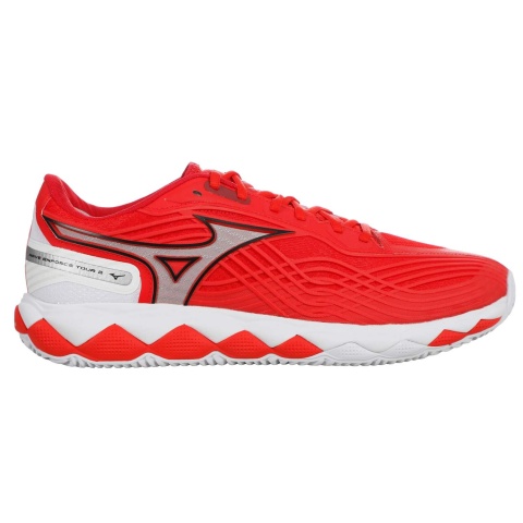 Mizuno Wave Enforce Tour 2 Clay Fiery Red/White/Sun Tomato