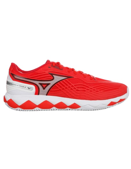 Mizuno Wave Enforce Tour 2 Clay Fiery Red/White/Sun Tomato