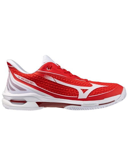 Mizuno Wave Exceed Tour 7 Clay Fiery Red/White/Sun Tomato