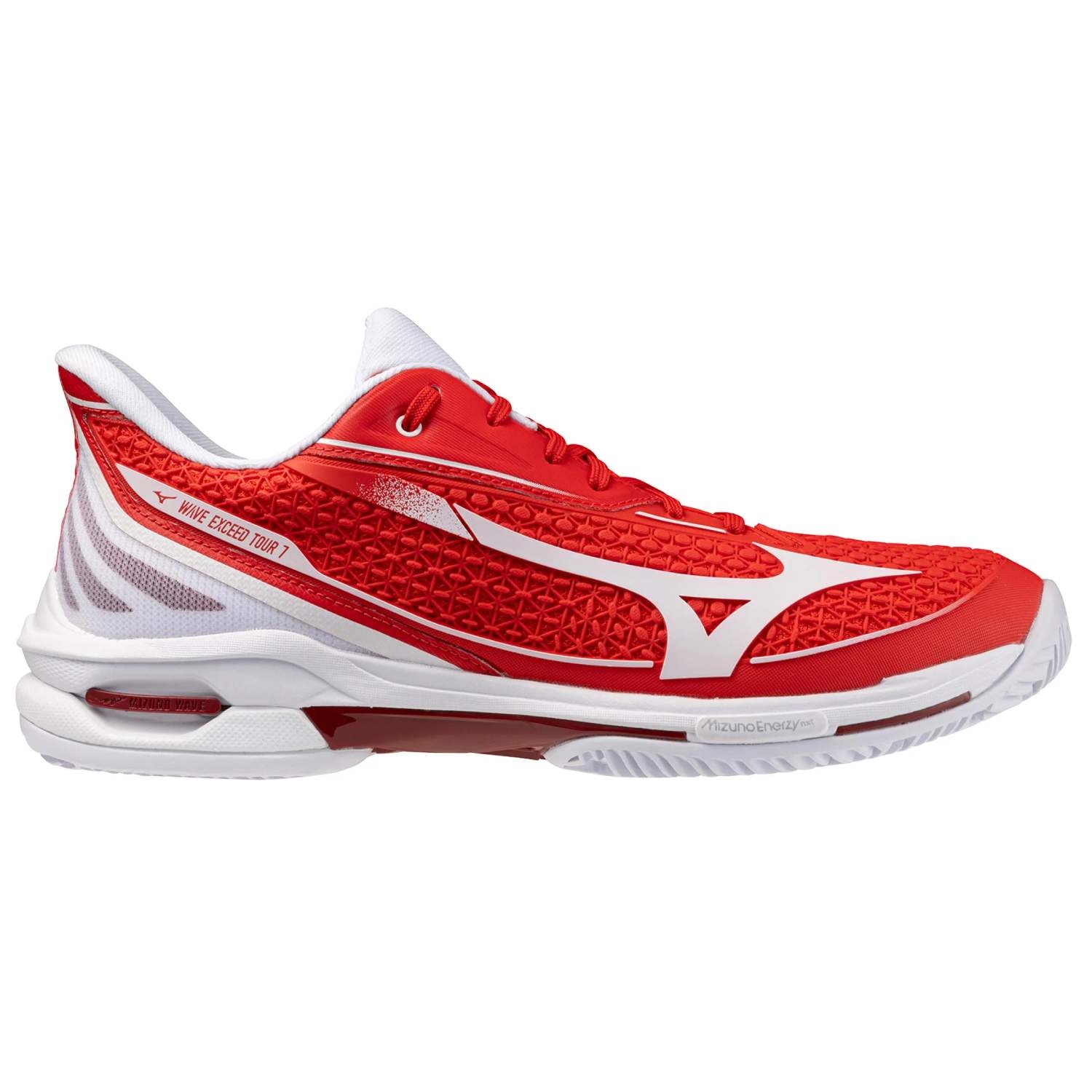 Mizuno Wave Exceed Tour 7 Clay Fiery Red/White/Sun Tomato