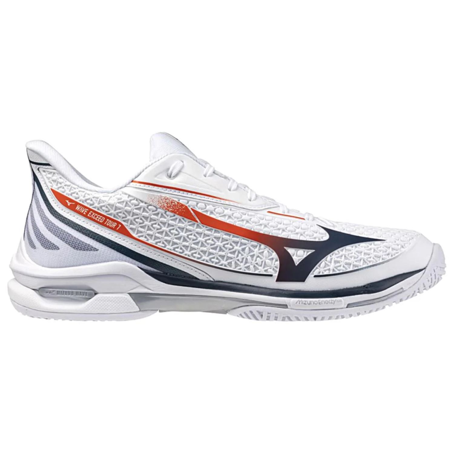 Mizuno Wave Exceed Tour 7 All Court White/Insignia Blue/Orange.com