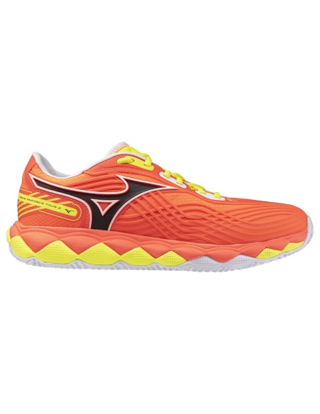 Mizuno Wave Enforce Tour 2 Padel Lava Orange/White/Yellow Jaspe