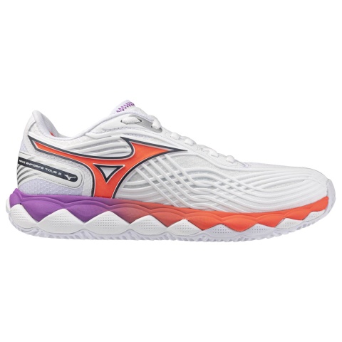 Mizuno Wave Enforce Tour 2 Clay White/Lava Orange/Dahlia