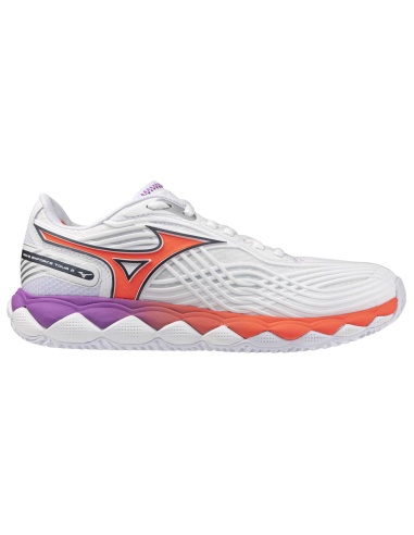 Mizuno Wave Enforce Tour 2 Clay White/Lava Orange/Dahlia