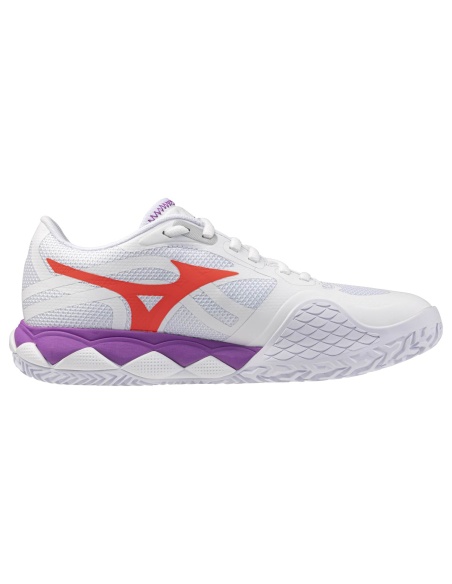 Mizuno Wave Enforce Tour 2 Clay White/Lava Orange/Dahlia