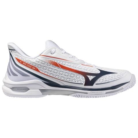 Mizuno Wave Exceed Tour 7 All Court White/Insignia Blue/Orange.com