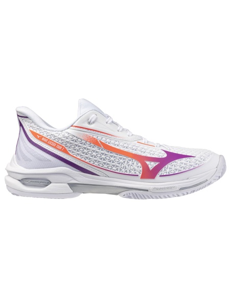 Mizuno Wave Exceed Tour 7 Clay White/Dahlia/Lava Orange