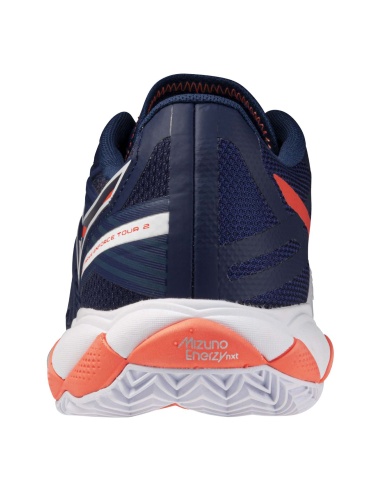 Mizuno Wave Enforce Tour 2 Clay Beacon Blue/White/Lava Orange