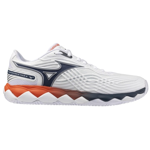 Mizuno Wave Enforce Tour 2 Clay White/Insignia Blue/Orange.com
