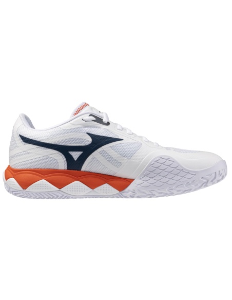 Mizuno Wave Enforce Tour 2 Clay White/Insignia Blue/Orange.com