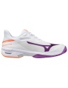Mizuno Wave Exceed Court Tennis White/Dahlia/Lava Orange