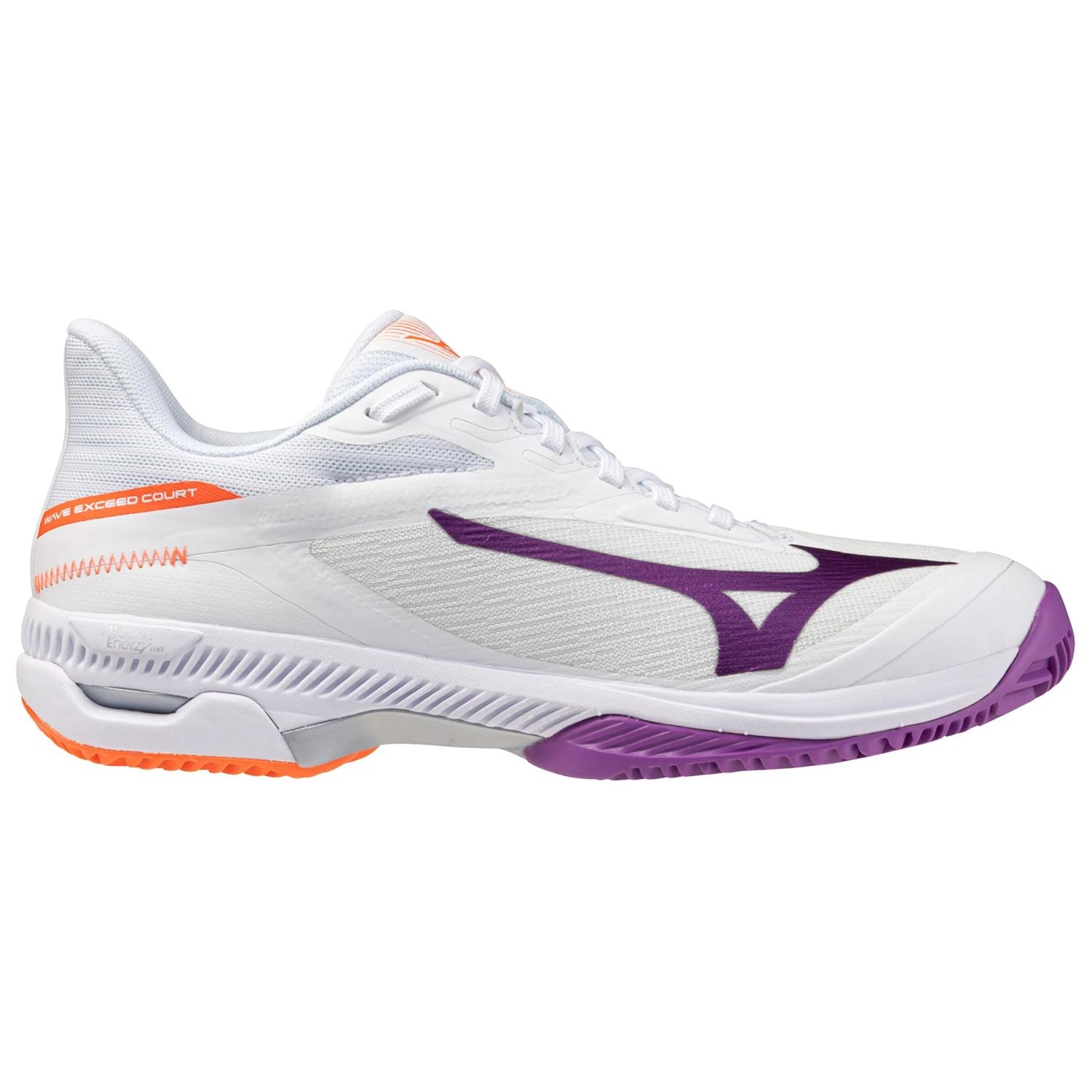 Mizuno Wave Exceed Court Tennis White/Dahlia/Lava Orange