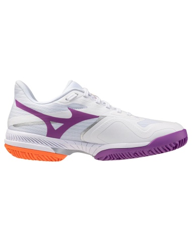 Mizuno Wave Exceed Court Tennis White/Dahlia/Lava Orange
