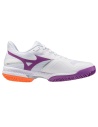 Mizuno Wave Exceed Court Tennis White/Dahlia/Lava Orange
