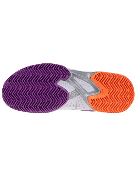Mizuno Wave Exceed Court Tennis White/Dahlia/Lava Orange